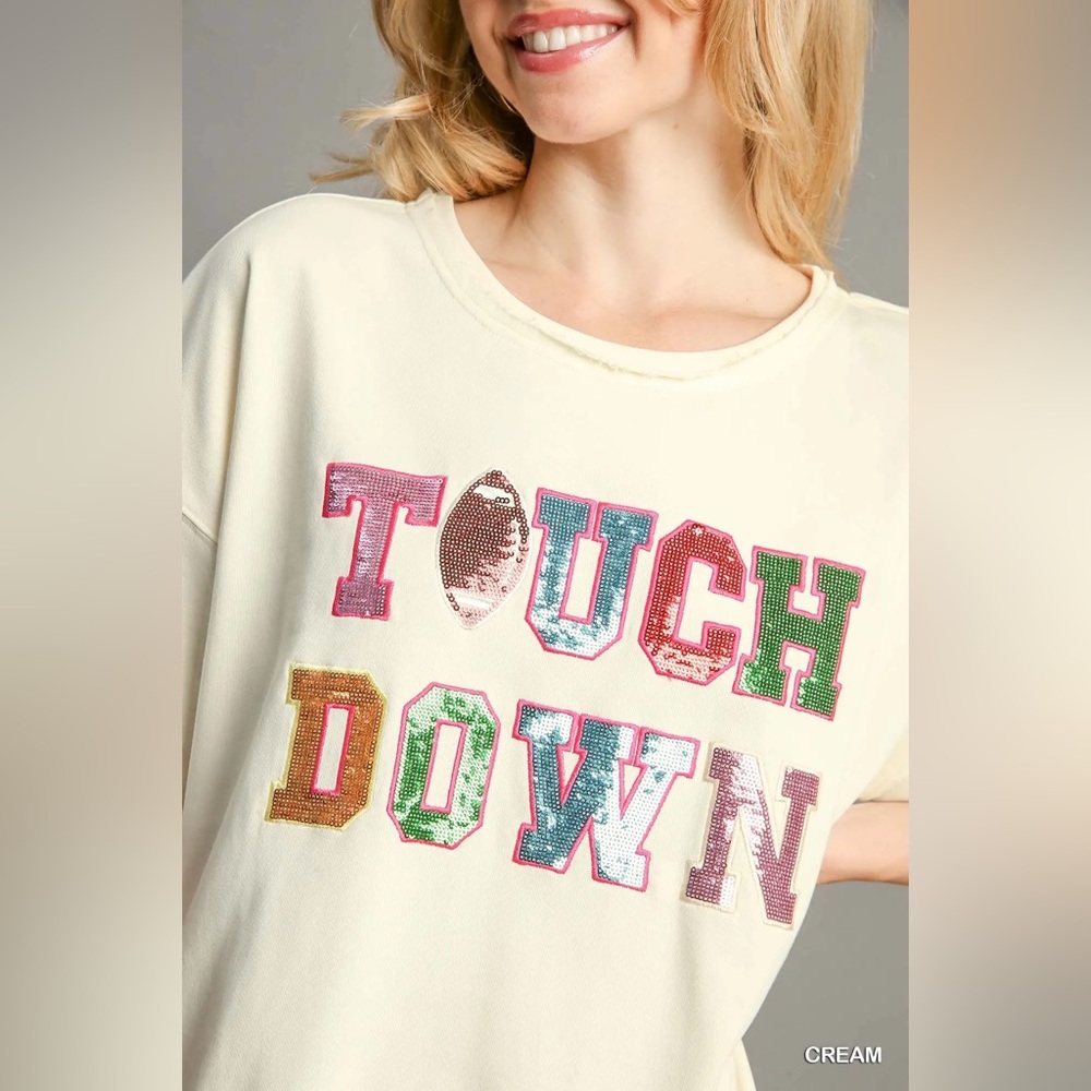 NWT Umgee -Cream Slight High Low Dress. Perfect for any football game!